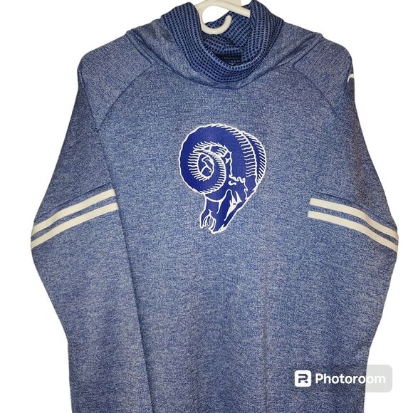 Nike Women's L.A. Rams Marks Long Sleeve Tri-Blend Funnel Sweatshirt Large - Picture 2 of 7